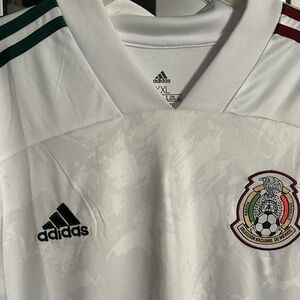 Adidas White and Green Mexico Football Jersey